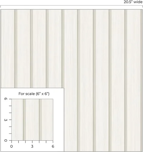 Vista 6 de NextWall Stacy Garcia Home - Papel tapiz autoadhesivo con listones de madera sintética (paloma)