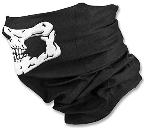 Vista 4 de 4 máscaras de calavera para la cabeza, bandana para Halloween, pasamontañas, transpirables, polaina para el cuello, bufanda para montar