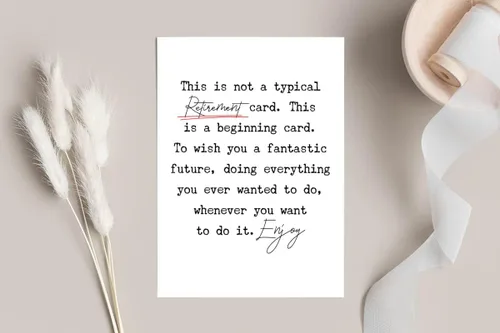 Vista 3 de Emily gift Tarjeta de jubilación inspiradora de nuevos comienzos - Aquí está el futuro - Jubilado - Feliz jubilación - Felicitaciones por su