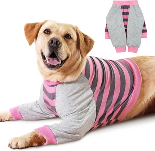 Vista 8 de FUAMEY Manga de recuperación para perros con protector de codo, camisa para perros para dejar de lamer las articulaciones, traje de manga larga