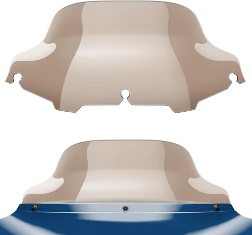 Vista 20 de Benlari - Parabrisas negro de 8" para motocicleta, compatible con Harley Davidson Touring Street Glide Electra Glide Tri Glide FLHT FLHX FLHTK FLHTC