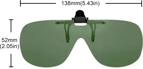 Vista 2 de JM - Gafas de sol polarizadas con clip sin marco para gafas de prescripción