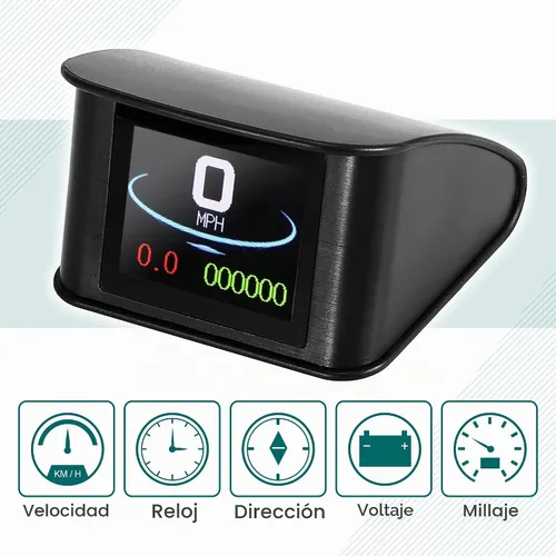 Vista 8 de X AUTOHAUX 2.2 Pulgadas Mini HUD Head Up Display para Coche Tablero Velocímetro Digital Multifunción Pantalla de Datos Alarma de Error TFT LCD
