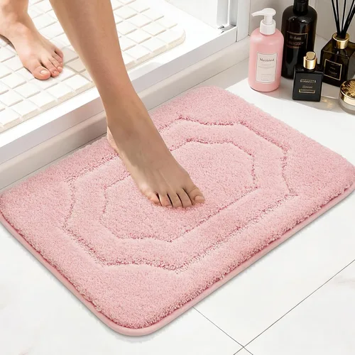 Vista 12 de BEQHAUSE Alfombra de Baño-Antideslizante-Tapete de Baño-Suave y Absorbente-Tapete de Ducha-Tapetes de Baño de Poliéster para Baño Lavables a Máquina