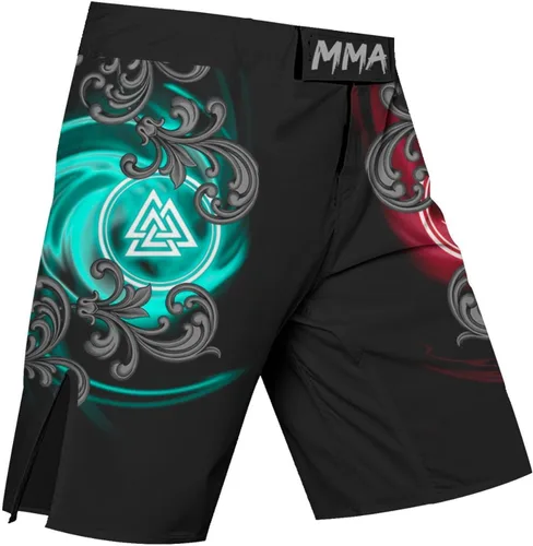 Vista 2 de PERSONALFURY - Pantalones cortos aztecas de compresión para hombre, tela no transparente, pantalones cortos de MMA para hombre