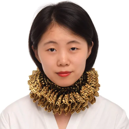 Vista 13 de BLESSUME Collar con volantes y cuello isabelino renacentista, regalo de cosplay