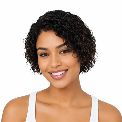 Vista 18 de Pelucas de cabello humano rizado profundo, parte lateral, encaje frontal precortado, encaje frontal para usar y llevar, peluca sin pegamento
