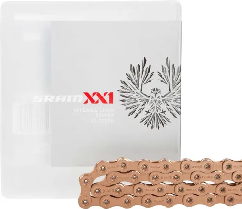 Vista 2 de Sram PC X01 Eagle Hollow Pin 126 Enlaces Power Lock Cadena de 12 velocidades - Negro/Negro