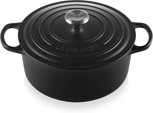 Vista 40 de Le Creuset Horno holandés redondo Signature de hierro fundido esmaltado, 4.5 cuartos de galón., Artichaut