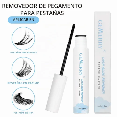 Vista 6 de GEMERRY Removedor de pestañas para extensiones de pestañas 5ml Pegamento para racimos de pestañas para racimos de pestañas Removedor de extensiones