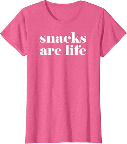 Vista 40 de Snacks Are Life - Camiseta divertida para amantes de los aperitivos, Negro