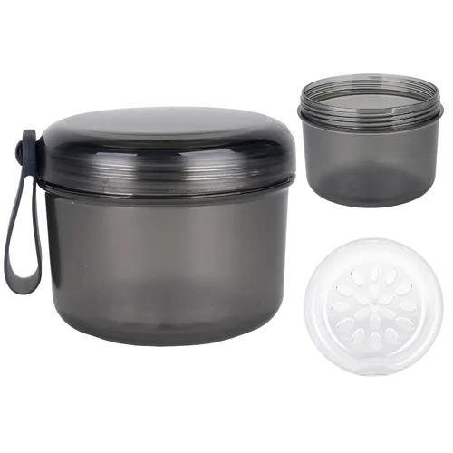Vista 11 de Estuche de baño de dentadura, taza de dentadura sin fugas, caja de dentadura de gran capacidad, almacenamiento portátil para todo tipo de dentaduras
