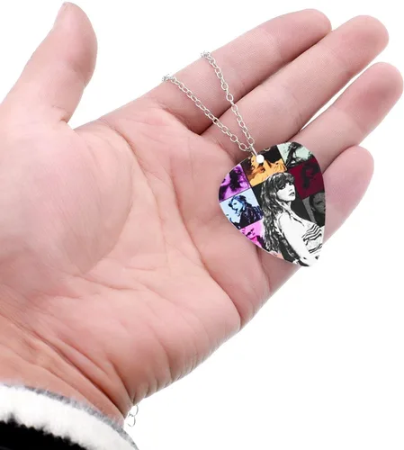 Vista 6 de ItsStarred Eras Tour Guitar Pick Swifties Collar con colgante inspirado en el álbum TS para fanáticos de la música, regalo mercancía