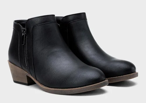 Vista 5 de Jeossy Botas de tobillo clásicas 9618 para mujer, botas de tacón grueso sin cordones para mujer