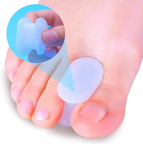 Vista 11 de Povihome Paquete de 10 separadores de gel para juanetes y dedos de los pies (0.3 pulgadas de grosor) y ortesis alisadoras para dedos superpuestos