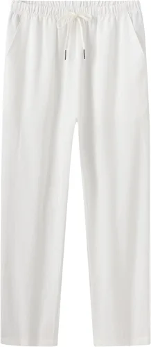 Vista 3 de MoFiz Men's Tracksuit Short Set 2 Pieces Casual Outfits Button Down Shirts Drawstring Pants Beach Vacation Suit Soft Comfy
