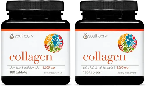 Vista 12 de Tabletas de colágeno Youtherory, RC.00300.US, Fórmula Avanzada con Vitamina C, 1