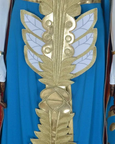 Vista 3 de miccostumes Disfraz de princesa para mujer, disfraz azul con accesorios