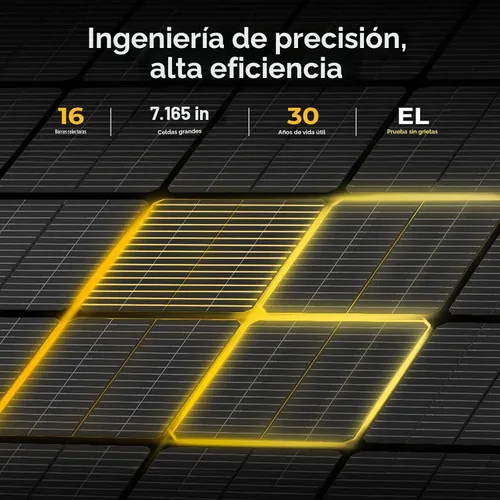 Vista 3 de BougeRV Panel solar bifacial de 200 W 16BB de tipo N de 24 V, para caravana, campamento, barco, techo de cabaña o carga de batería de litio