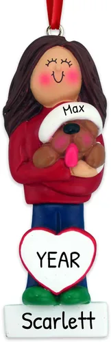 Vista 8 de Elves - Adornos de Navidad personalizados para niños y perros, regalos para los mejores amigos para pasear perros