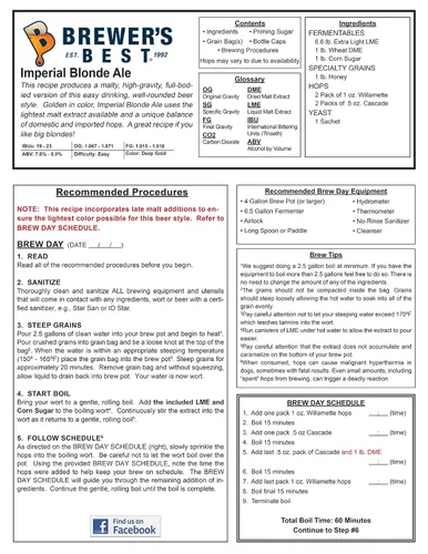 Vista 3 de Imperial Blonde Ale Homebrew Kit de ingredientes de cerveza
