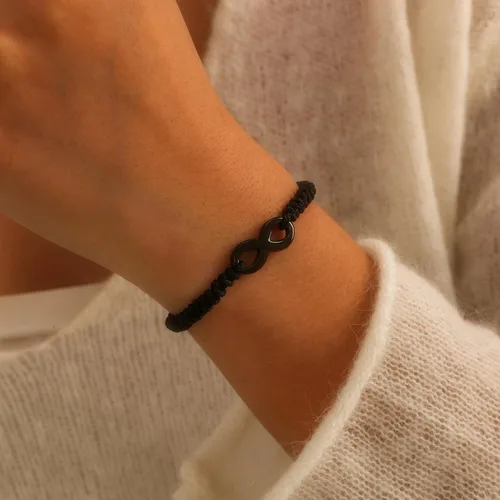 Vista 5 de Pulsera infinita a juego para parejas para mujer, joyería de amistad