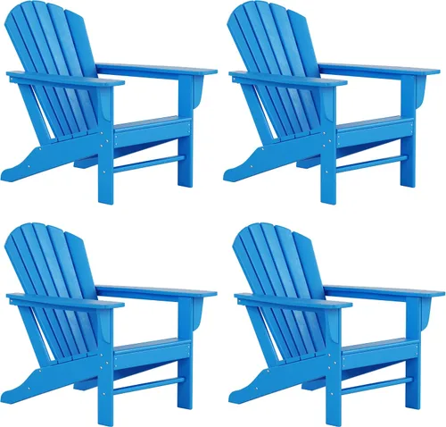 Vista 43 de WestinTrends Dylan - Silla Adirondack para exteriores (juego de 2), color blanco