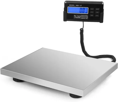 Vista 9 de Flexzion Báscula de envío USPS para paquete, báscula postal de envío digital resistente con pantalla LCD montada en la pared, capacidad máxima