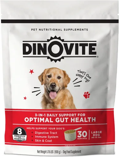 Vista 11 de Probióticos Dinovite para perros pequeños, adorno probiótico para alimentos, 30 porciones