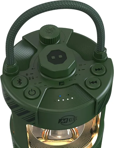 Vista 4 de MEE audio lightSPKR Paquete de 2 altavoces inalámbricos Bluetooth con linterna de campamento: audio de 360°, impermeable IPX6 y ajuste de brillo