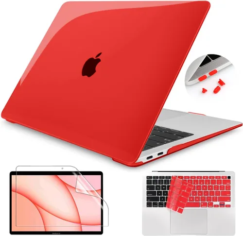 Vista 28 de Teryeefi Funda para MacBook Air 13 pulgadas Case 2021 2020 2019 2018 A2337 M1 A2179 A1932, carcasa rígida esmerilada, cubierta de teclado