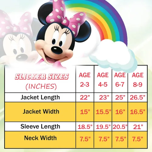 Vista 6 de Disney Girls' Minnie Mouse Pink Hooded Rain Slicker