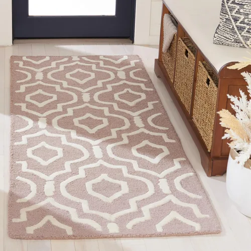 Vista 11 de SAFAVIEH Cambridge Collection - Alfombra decorativa de 2 x 3 pies, color beige y marfil, lana marroquí hecha a mano, ideal para zonas de alto