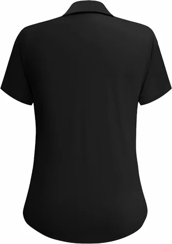 Vista 4 de HOTOUCH Camisas con botones para mujer, manga corta, elástica, sin arrugas, blusas formales de trabajo, blusas de verano, tallas S-2XL
