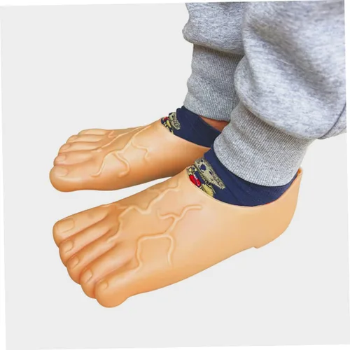 Vista 8 de Cabilock 2 pares de fundas gigantes para zapatos, títeres de Halloween, pantuflas, zapatos de pies grandes, accesorios novedosos, pantuflas