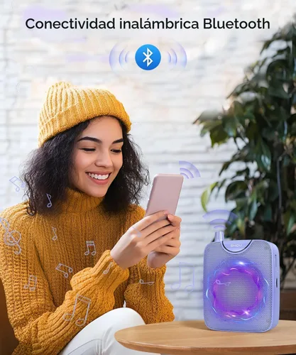 Vista 8 de SHIDU Amplificador de voz de 35 W con cadena de perlas de micrófono
