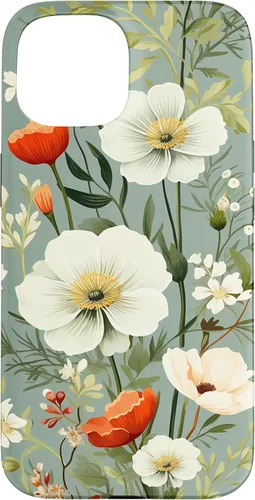 Vista 6 de Sage Green Flower Wildflower Pattern Floral Case for iPhone 17