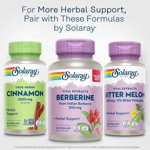 Vista 6 de SOLARAY True Herbs - Corteza de canela de 1000 mg – Suplementos de canela molida – Apoyo herbario para el bienestar general – Proyecto verificado