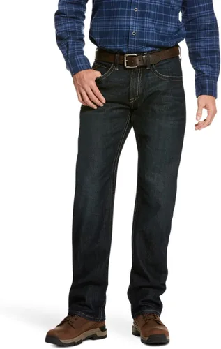Vista 6 de Ariat Rebar M4 Relaxed DuraStretch - Jeans básicos de corte de bota para hombre, Carbine lado de la plancha
