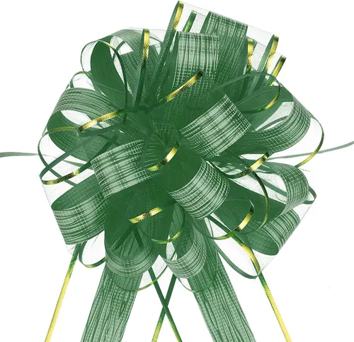 Vista 8 de MECCANIXITY 20 lazos grandes de organza de 7 pulgadas para envolver regalos, cintas de organza color negro para cestas de boda, regalos de fiesta