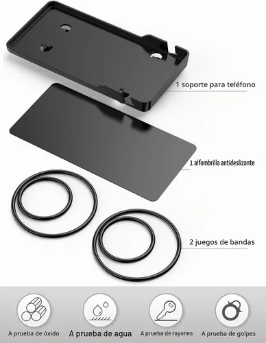 Vista 3 de Soporte de teléfono para bicicleta Peloton y bicicleta Peloton +, accesorios de bicicleta Peloton, bandeja de montaje de alfombrilla de silicona