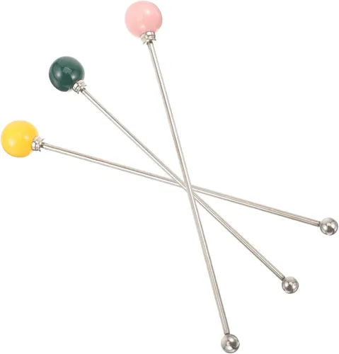 Vista 9 de SEWACC 3 palitos de metal para bebidas reutilizables para cócteles y varillas de revolver para fiestas de vacaciones y uso diario