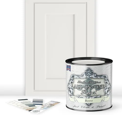 Vista 197 de Pintura TODO EN UNO, Abbey (gris cálido), Muestra de 8oz - Pintura duradera para gabinetes y muebles. Imprimación y capa superior incorporadas,