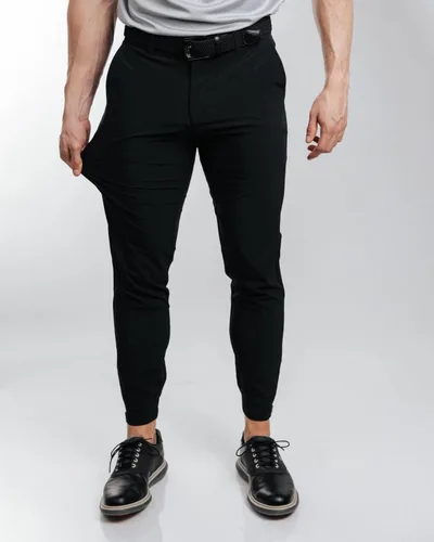 Vista 4 de Primo Pantalón deportivo de golf, ligero elástico en cuatro direcciones, 4 bolsillos, cintura interior de gel, tobillos con cremallera elástica