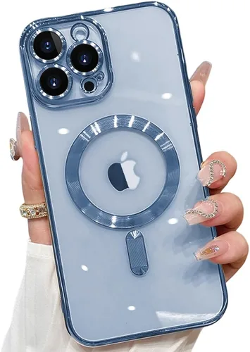 Vista 11 de Funda magnética para iPhone 12 Pro Max transparente compatible con MagSafe Funda protectora de lente de cámara integrada para iPhone 12 Pro Max