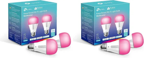 Vista 14 de Nueva bombilla inteligente Kasa Smart, bombilla WiFi inteligente regulable con cambio de color total compatible con Alexa y Google Home, A19, 9 W