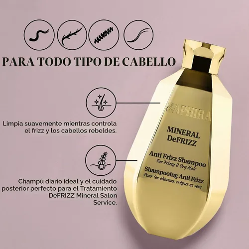 Vista 2 de Saphira Mineral DeFrizz Anti-Frizz Shampoo with Dead Sea Minerals