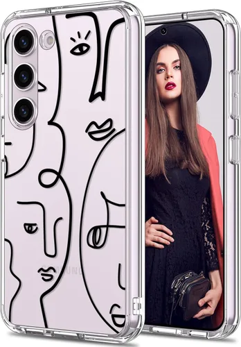 Vista 17 de ICEDIO Funda para Samsung Galaxy S23 Plus, delgada, transparente, con diseños de moda, para niñas y mujeres, funda protectora duradera y resistente