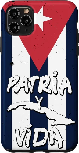 Vista 13 de Patria y Vida Cuban Flag Cuba Roots - Carcasa para iPhone 17, color negro