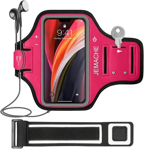 Vista 8 de Brazalete para iPhone 13 mini, 12 mini, resistente al agua, para gimnasio, entrenamiento, correr, teléfono para iPhone 13Mini, 12Mini (azul marino)